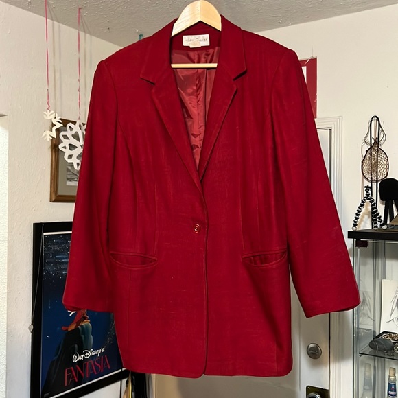 Vintage Hillary Charles Blazer - Red - Picture 1 of 2